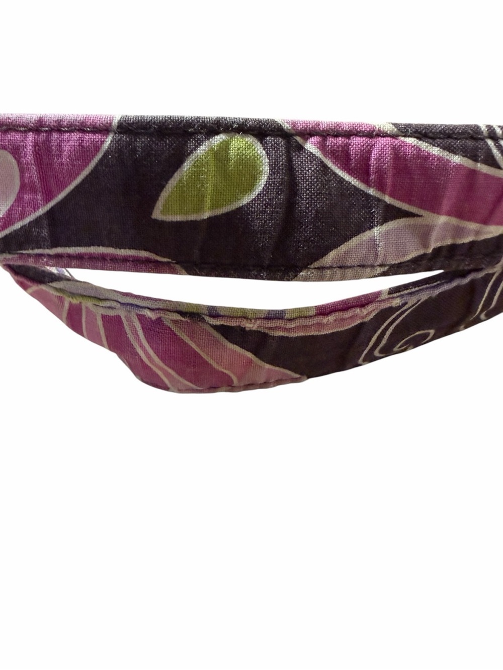 Vera Bradley Brown Quilted Shoulder Bag with Pink, Green & Purple Florals - Picture 7 of 10